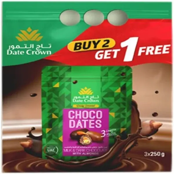 Crown Dates Almond Chocolate 3*250 g
