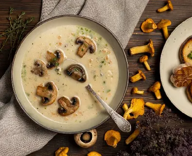 شوربة الفطر والشوفان